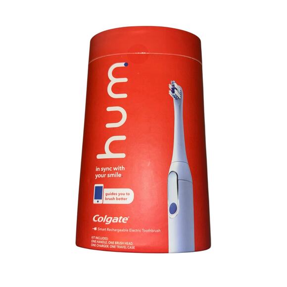 NEW hum by Colgate Smart Rechargeable Electric Toothbrush Kit Travel Case Blue - Picture 1 of 4